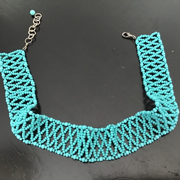 Jewelry - Excellent Sweet turquoise seed bead choker